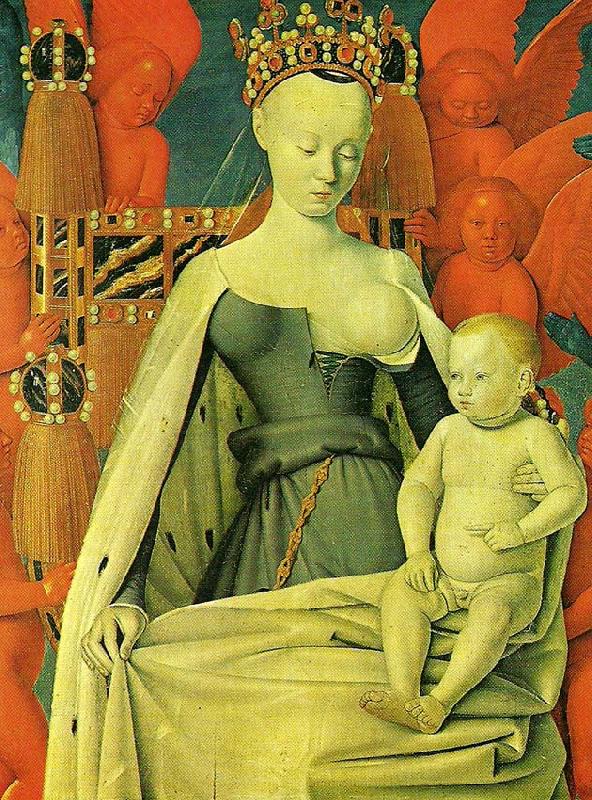 Jean Fouquet virgin and child ,also know as agnes sored Germany oil painting art